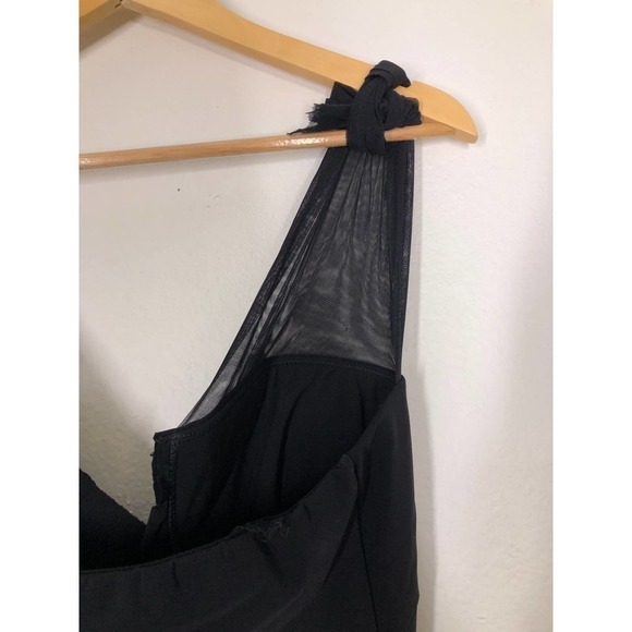 Chiara Boni Lace Illusion Gown Black  L 48 - Picture 10 of 16